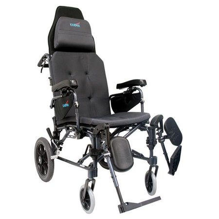 KARMAN HEALTHCARE Karman Healthcare MVP502TP-16 Premium Reclining Wheelchair-Diamond Black MVP502TP-16